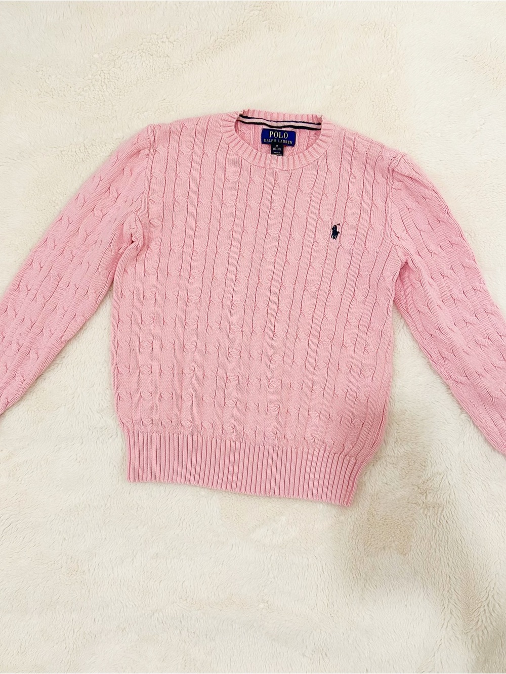 Polo Ralph Lauren Pink Cable Knit Sweater